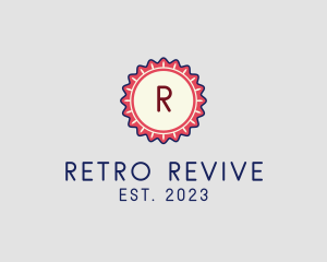 Bottle Cap Retro logo design