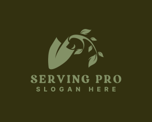 Landscaping Plant Shovel Logo