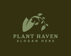 Landscaping Plant Shovel logo design