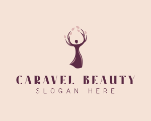 Beauty Spa Woman Tree logo design