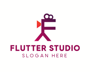 Film Letter F logo design