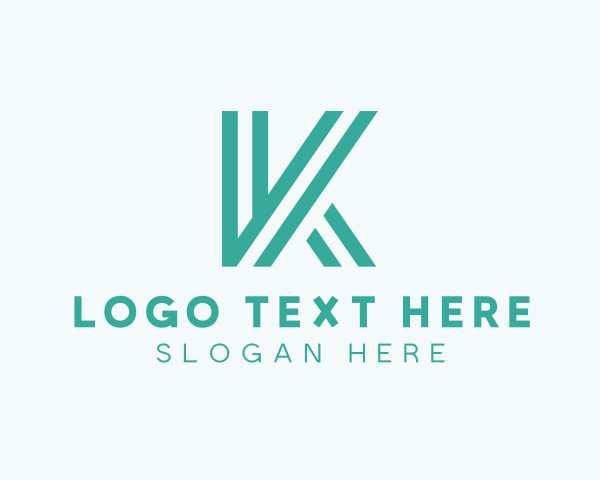 Letter K logo example 1