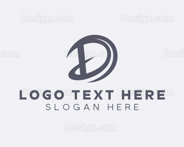 Logistics Delivery Courier Letter D Logo