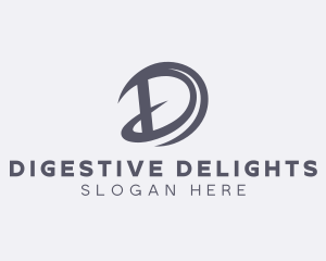 Logistics Delivery Courier Letter D logo design