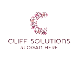 Flower Styling Letter C logo design