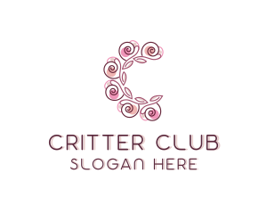 Flower Styling Letter C logo design