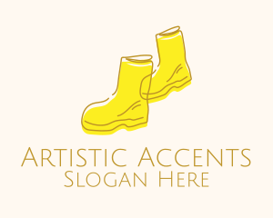 Yellow Rain Boots logo design