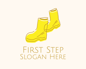 Yellow Rain Boots logo design