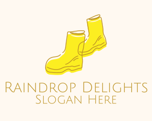 Yellow Rain Boots logo design