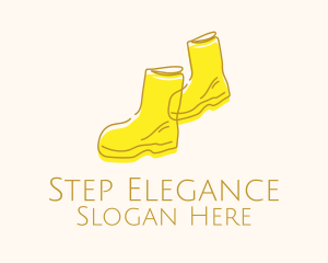 Yellow Rain Boots logo design