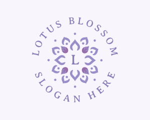 Floral Lotus Flower logo design