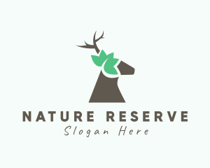 Natural Deer Forest logo design