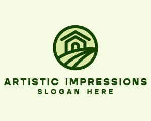 Farmhouse Farm Landscape logo design