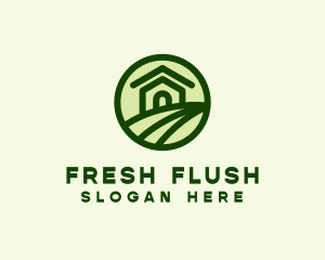 Farmhouse Farm Landscape logo design