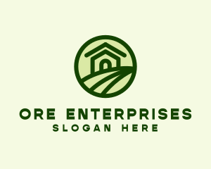 Farmhouse Farm Landscape logo design