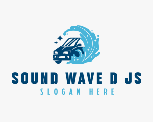 Car Wash Waves logo design