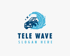 Car Wash Waves logo design