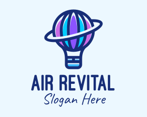 Hot Air Balloon Planet logo design