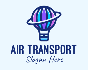 Hot Air Balloon Planet logo design