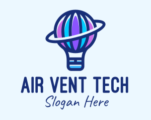 Hot Air Balloon Planet logo design