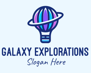 Hot Air Balloon Planet logo design