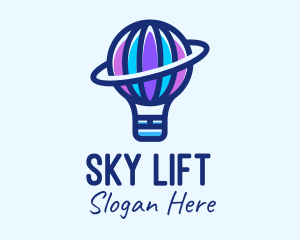 Hot Air Balloon Planet logo design