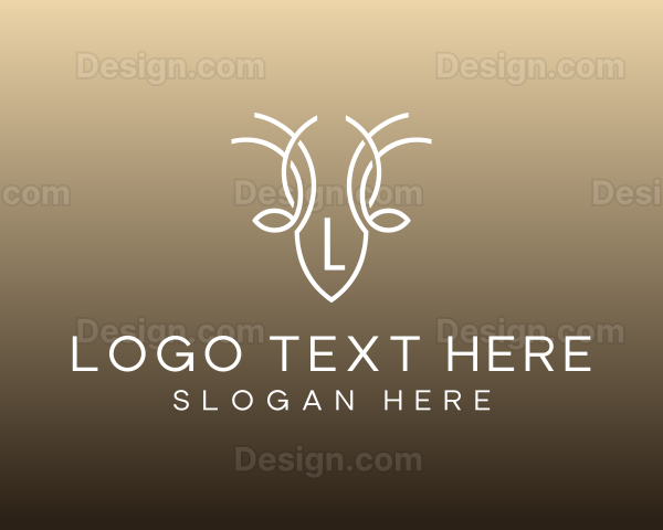 Wildlife Deer Antlers Logo