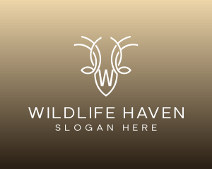 Wildlife Deer Antlers logo design