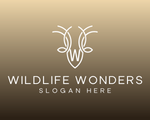 Wildlife Deer Antlers logo design