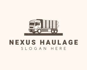 Farm Logging Truck logo design