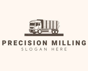 Farm Logging Truck logo design