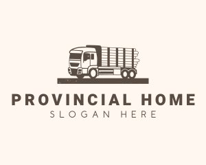 Farm Logging Truck logo design