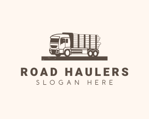 Farm Logging Truck logo design