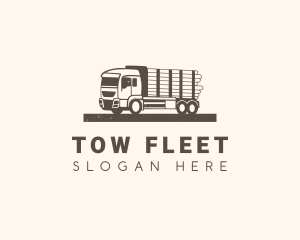 Farm Logging Truck logo design