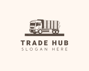 Farm Logging Truck logo design