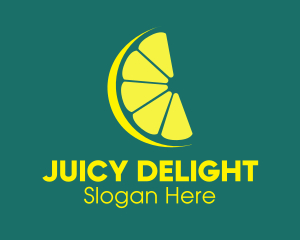 Lemon Lime Citrus Slice logo design