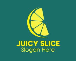 Lemon Lime Citrus Slice logo design