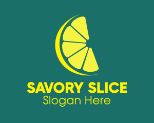 Lemon Lime Citrus Slice logo design