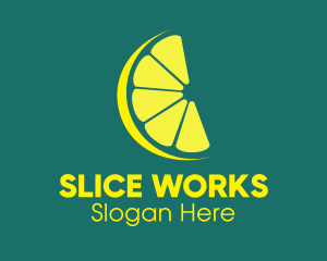 Lemon Lime Citrus Slice logo design