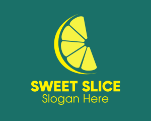 Lemon Lime Citrus Slice logo design