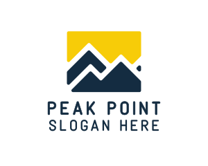 Mountain Peak Hiking logo design