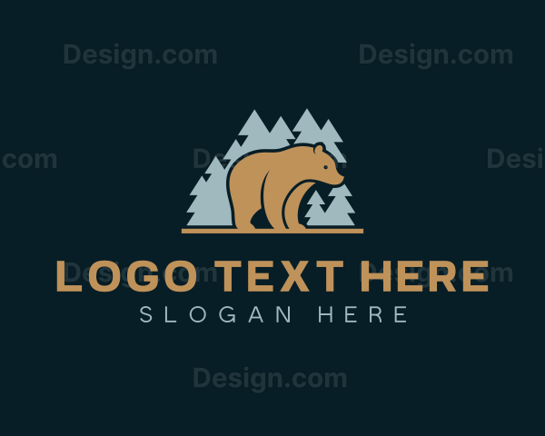 Forest Bear Wild Animal Logo