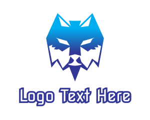 Blue Polygon Wolf logo