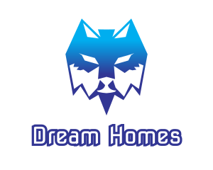 Blue Polygon Wolf logo
