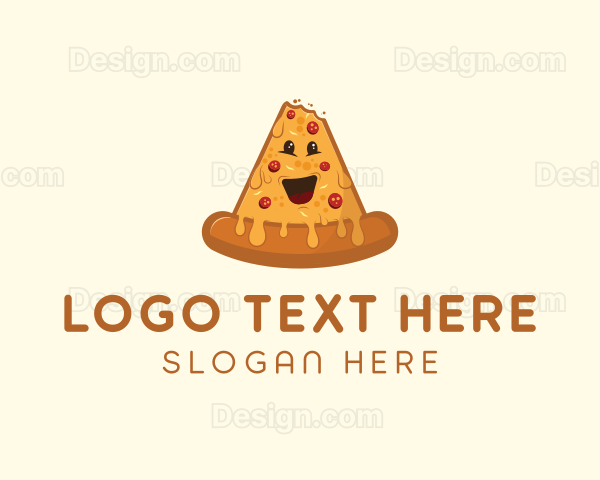 Cheesy Pizza Snack Logo