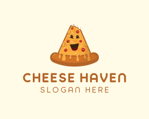 Cheesy Pizza Snack logo design