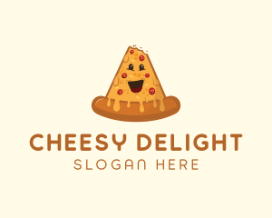 Cheesy Pizza Snack logo design