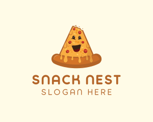 Cheesy Pizza Snack logo design