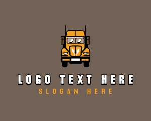 Trailer Truck Shipping Logistics logo