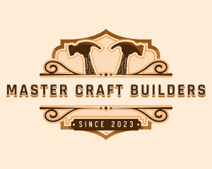 Hammer Builder Woodwork Builder logo design